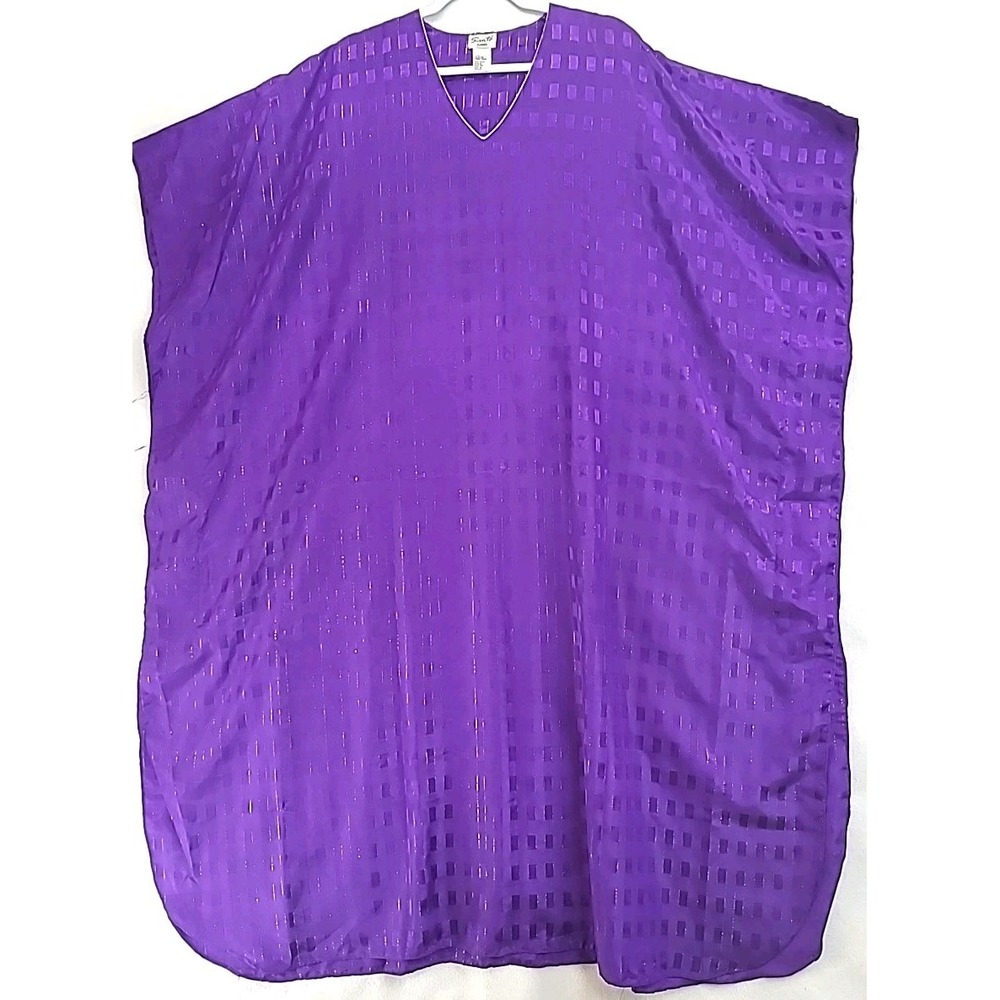 Vintage Santé Womens Purple Kaftan Free Size Resort Lounge Wear